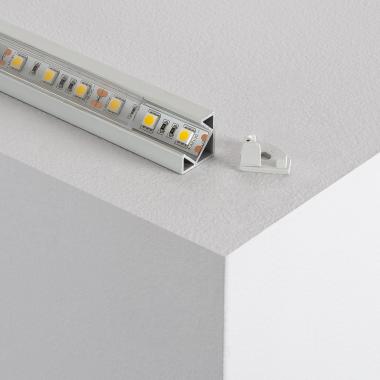 Profilo in Alluminio Piano per Angoli 1m Striscia LED fino a 10 mm