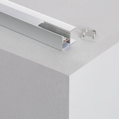 Aluminium Profiel voor Plank met Doorlopende Cover voor LED Strip tot 12 mm