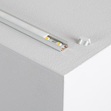 Profilé Aluminium en Saillie 1m avec Capot Translucide pour Rubans LED  jusqu'à 10mm