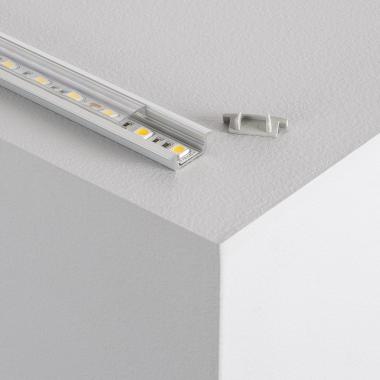 Profilé Aluminium Encastrable avec Capot Continu pour Ruban LED jusqu'à 12mm