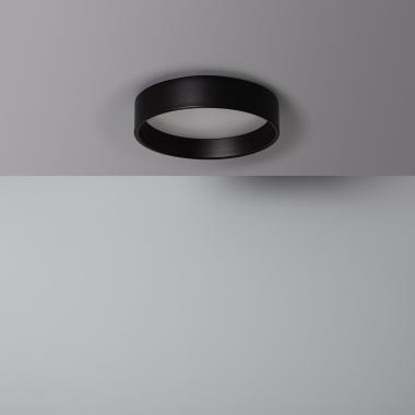 LED-Deckenleuchte 15W Rund Metall Ø350 mm CCT Wählbar Schwarz Design