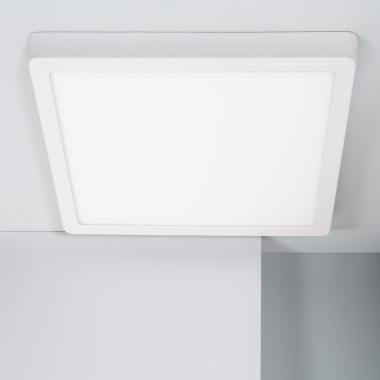 LED-Deckenleuchte 24W Eckig Aluminium 280x280 mm Slim CCT Wählbar Galán SwitchDimm