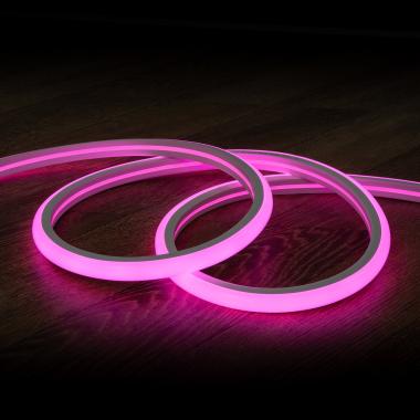 220V AC Pink Dimmable Semicircular 180 Neon LED Strip 100LED/m 7.5W/m Cut at Every 100cm Custom Length IP67