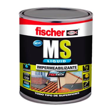 Imperméabilisation Constructive MS LIQUID 1Kg Marron Tuile FISCHER 534616