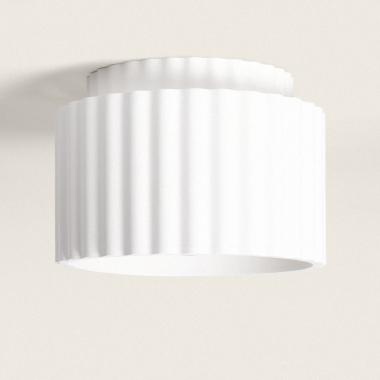 Lampada da Soffitto in Gesso Doppia Colonna