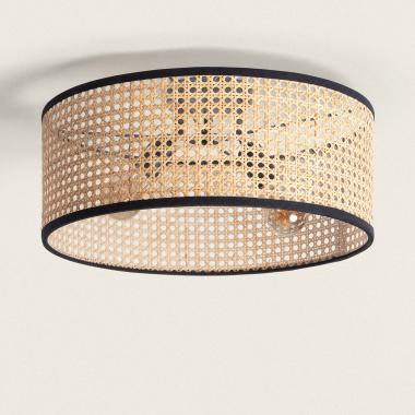 Lampada da Soffitto in Rattan Huela