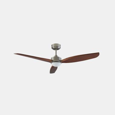 Ventilateur de Plafond Silencieux Embat Niquel Bois 132.7cm Moteur DC LEDS-C4 30-8000-81-F9