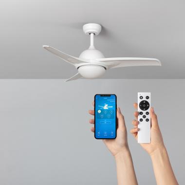 Tichý Stropní Ventilátor Aran 107cm DC Motor WiFi v Bílé