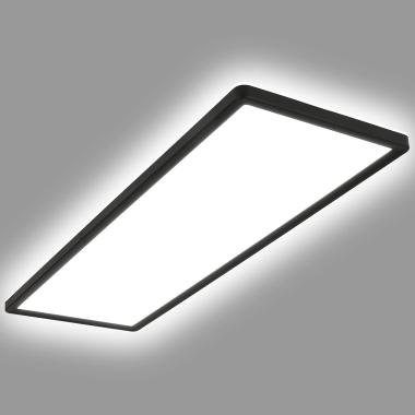 Plafonnier LED 24W Rectangulaire CCT 580x200 mm Double Face SwitchCCT Noir