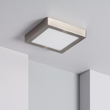 Plafondlamp Metaal Vierkant Zilver LED 18W 225x225 mm