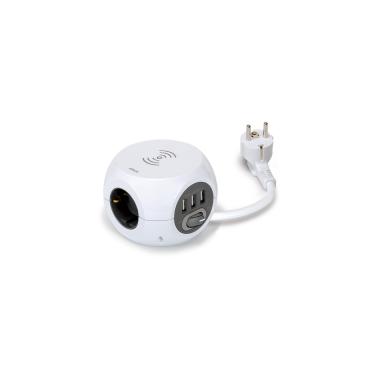 Ciabatta Multipla Combiball con Ricarica Wireless 3 Prese Tipo F Schuko + 3 USB-A 1.4m SIMON BM516302