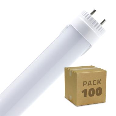 Pack 100 Tubi LED T8 120 cm 18W 120lm/W Connessione Unilaterale Alluminio Bianco Caldo