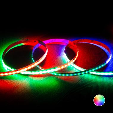 Striscia LED RGBIC Digitale SPI 24V DC COB 360 LED/m 5m IP20 Larghezza 10 mm Taglio ogni 5 cm