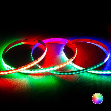 Product of 5m 24V DC RGBIC Digital SPI Silicone Flex COB LED Strip 360LED/m 10mm Wide Cut at Every 5cm IP20