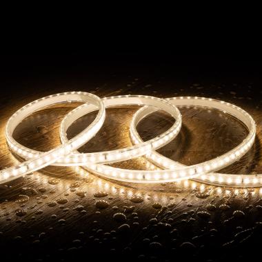 LED Strip 220V SMD2835 120LED/m Helder Wit IP65 Breedte 12mm te knippen om de 100cm