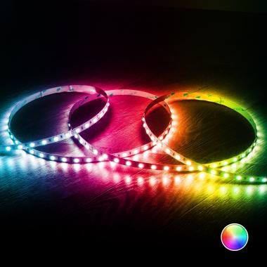 LED Strip RGB 24V DC SMD5050 60LED/m 5m IP20 Breedte 10mm te knippen om de  10cm