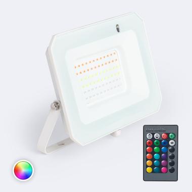 LED- Fluter 50W IP65 RGB mit IR-Fernbedienung