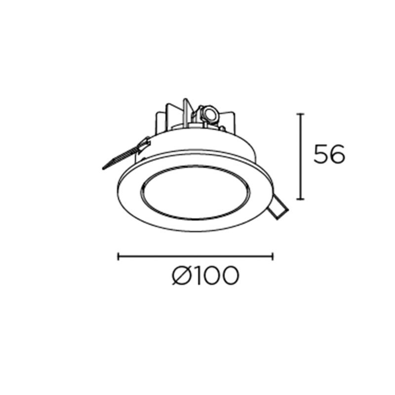 Produkt von LED Downlight Einbaustrahler 6.4W Verstellbar Dako IP65 LEDS-C4 15-E104-05-CL