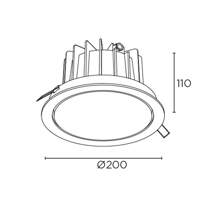 Produkt von LED Downlight Einbaustrahler 18W Dako Verstellbar IP65 LEDS-C4 15-E105-05-CL