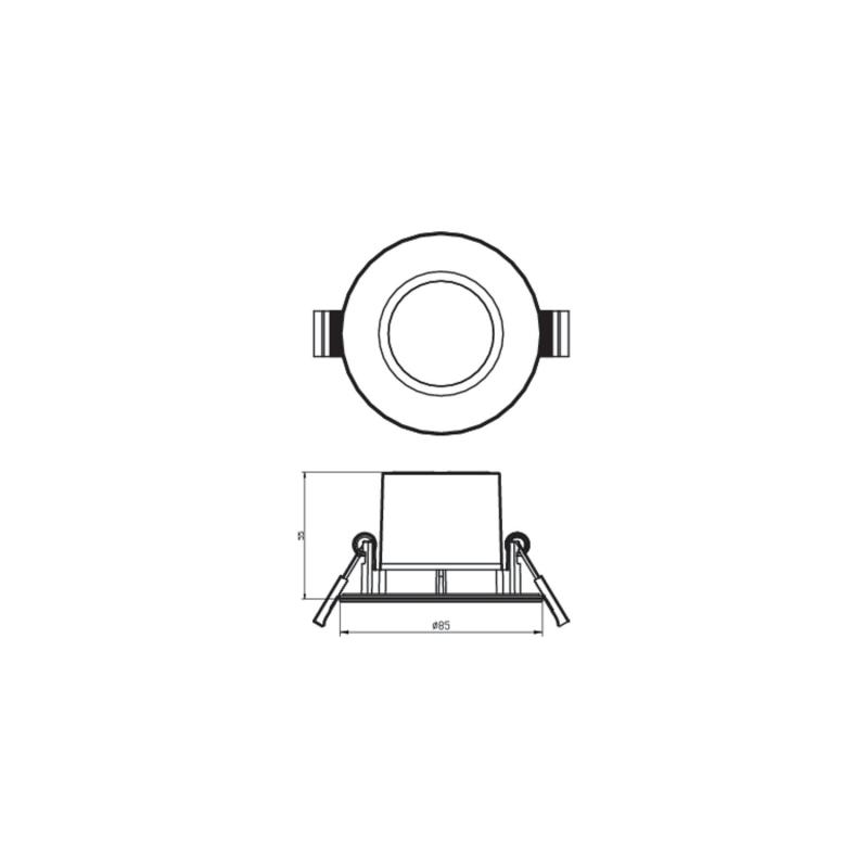 Produkt von LED Downlight Einbaustrahler PHILIPS Dive 5W Dimmbar Schnitt Ø 70 mm