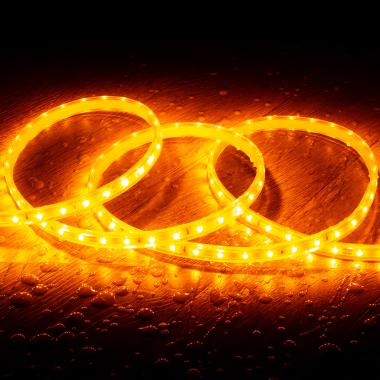 LED-Streifen 220V SMD2835 60LEDs/m Orange IP65 Breite 8mm Schnitt alle 100cm