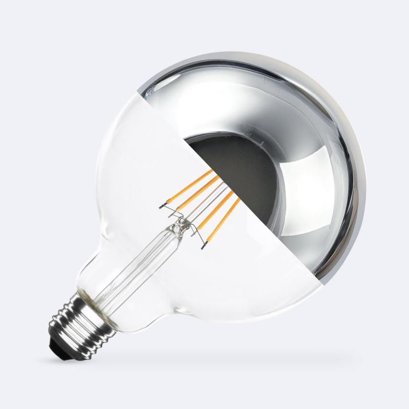 Product van LED Lamp Filament E27 8W 800 lm G125 Chroom Reflect