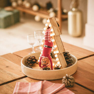 Produktfotografie LED-Weihnachtsbaum Holz mit Batterie Gaspar 