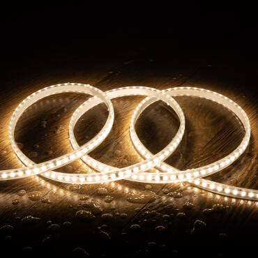 Productfotografie: LED Strip Rol Dimbaar 220V SMD2835  60LED/m 500lm/m IP65 Breedte 12mm 50m IP65