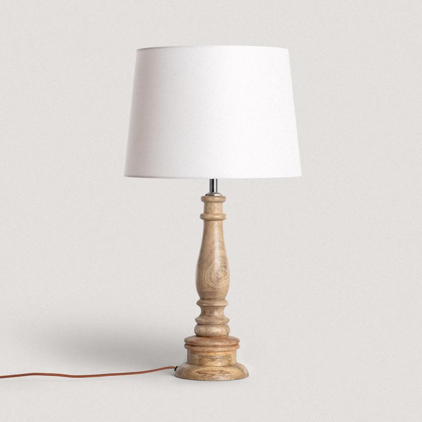 Dřevěná Stolní Lampa Dinka ILUZZIA 