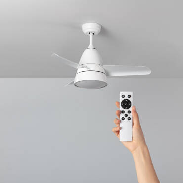 Photographie du produit : Ventilateur de Plafond Silencieux Industriel Blanc 91cm Moteur DC