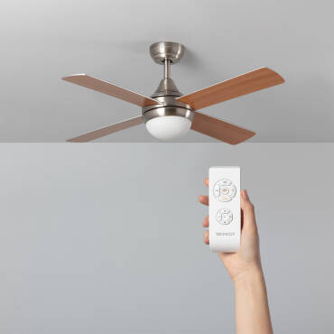 Product photography: Navy Wooden LED Ceiling Fan 110cm 