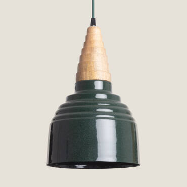 Arlene Yash Metal & Wood Pendant Lamp 