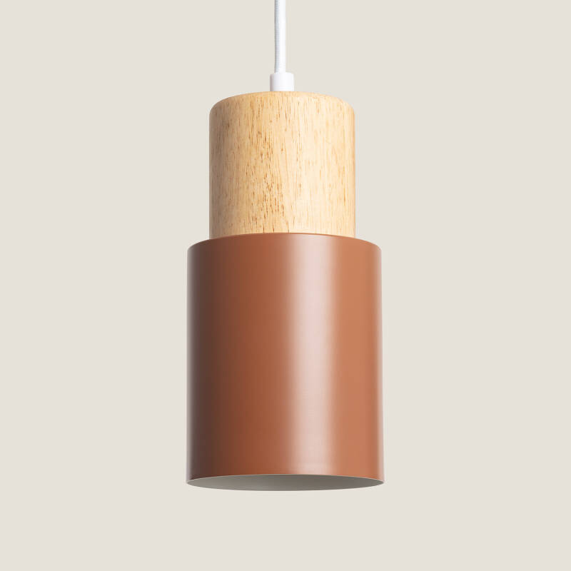 Kidonge Aluminium & Wood Pendant Lamp