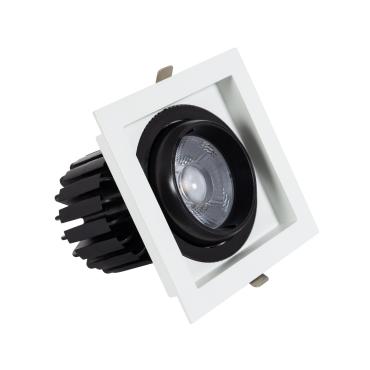 Square Adjustable 360º 18W LED Downlight 125x125mm Cut Out Expert Colour COB CRI90 No Flicker