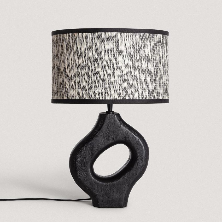 Dhara Wooden Table Lamp ILUZZIA 