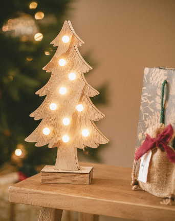 Figuras de Navidad con luces