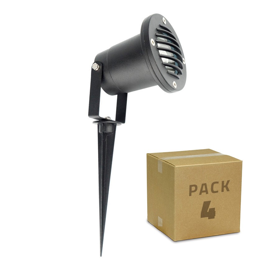 PACK Faretto LED con picchetto Gotham 3W 4 Un PACK LED con