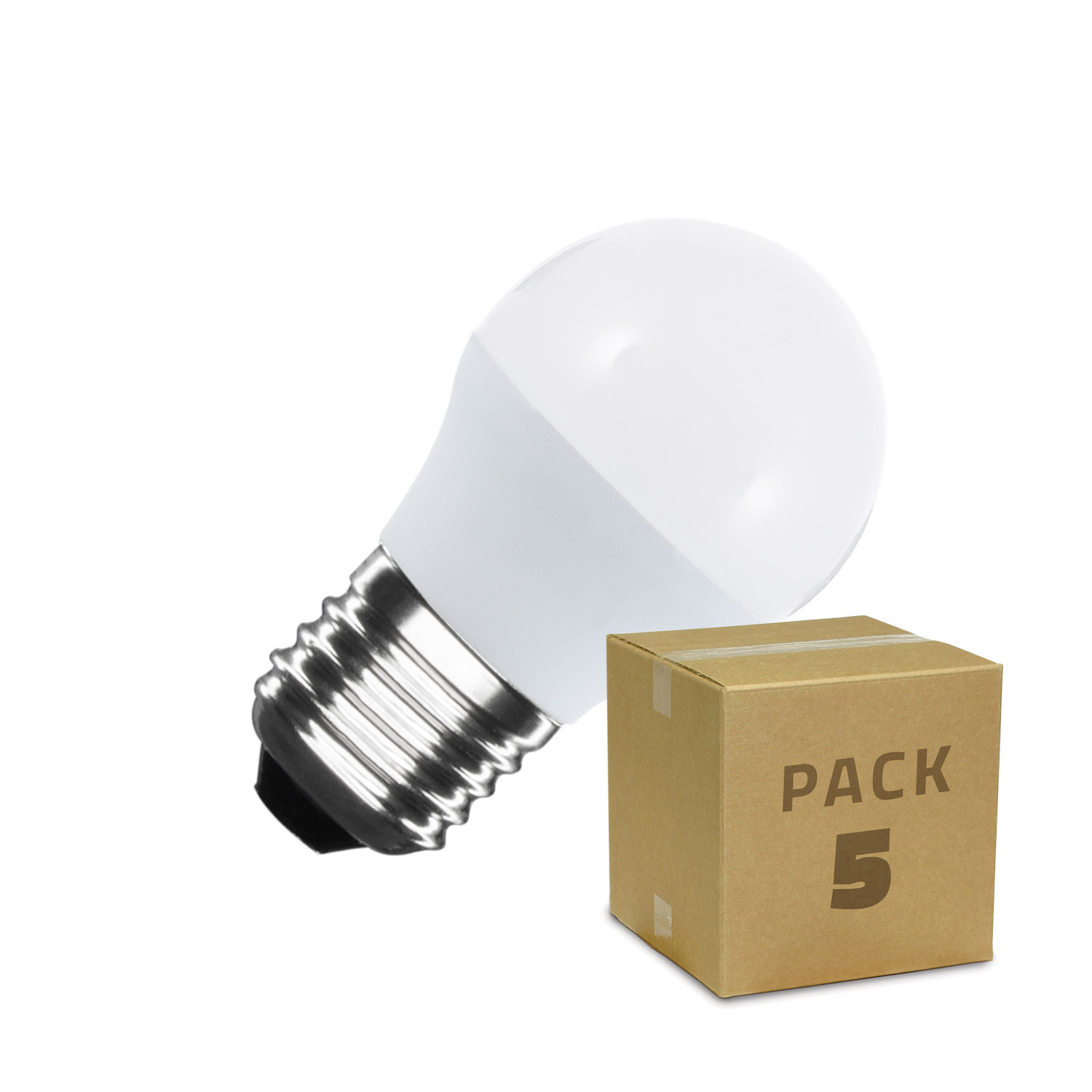 Pack Lampadina LED E27 G45 5W 5 Un. Pack LED E27 G45 5W