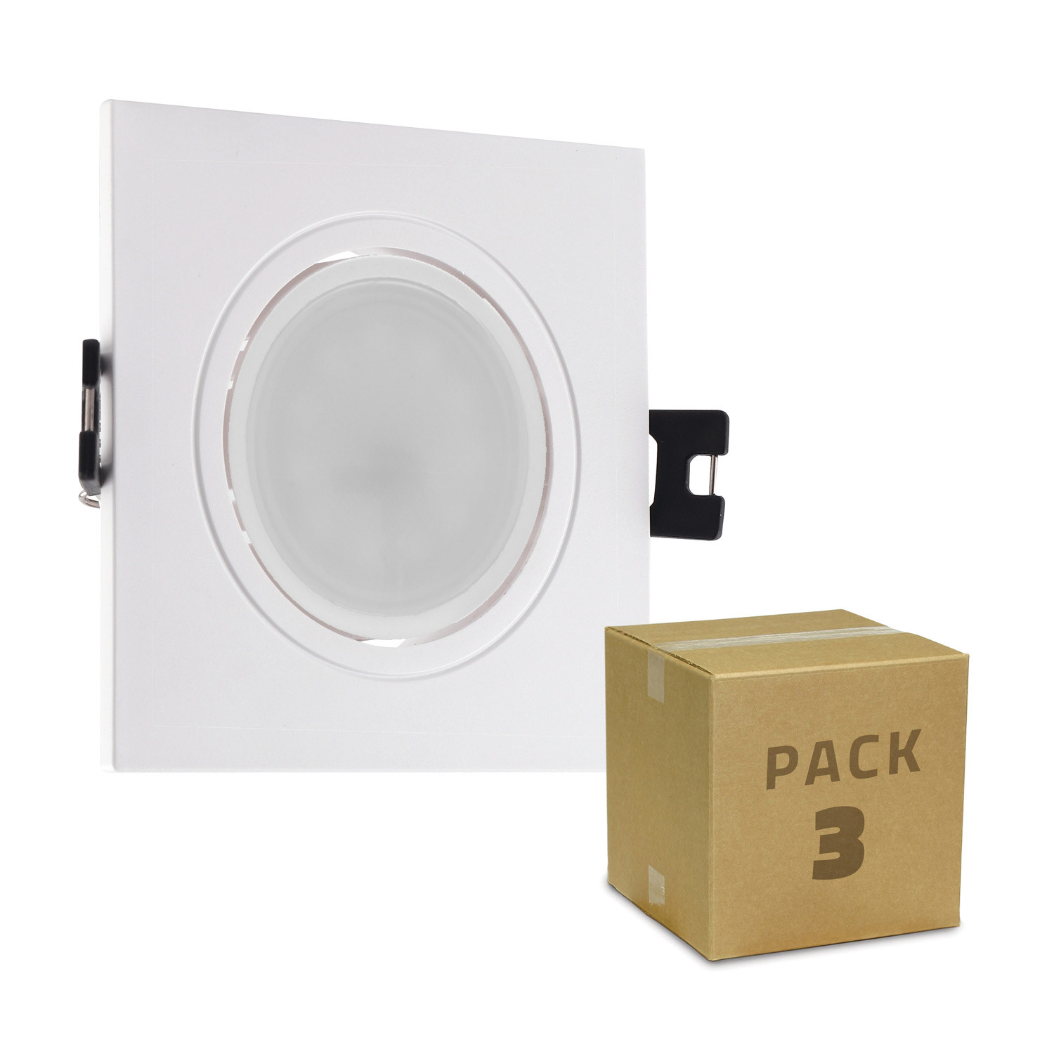 Pack 3 Faretti Downlight GU10 6W Foro àò 75-85mm Pack Faretto GU10 6W