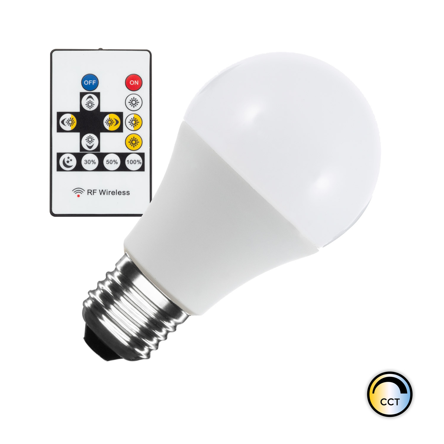 Lampadina LED E27 A60 Regolabile CCT Selezionabile 9W