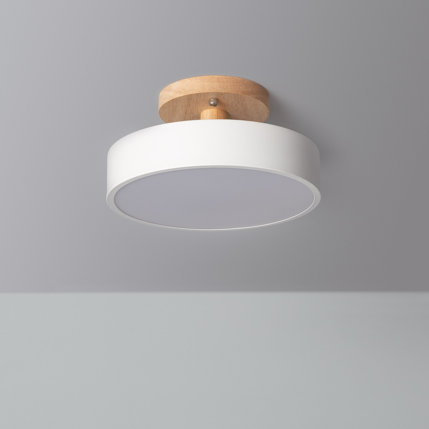 Lampada da Soffitto LED 12W in Legno e Metallo Whisty CCT