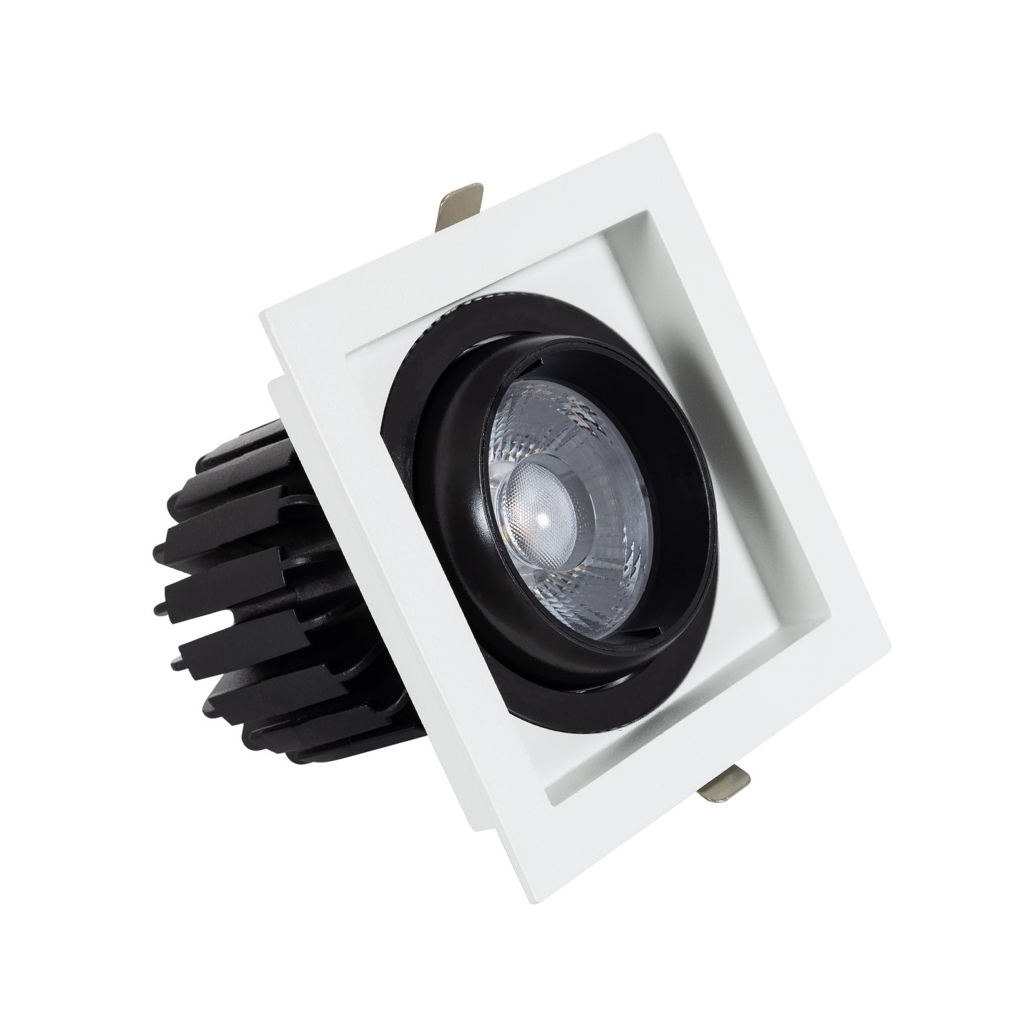 Faretto Downlight LED 18W COB Orientabile 360° Quadrato Foro