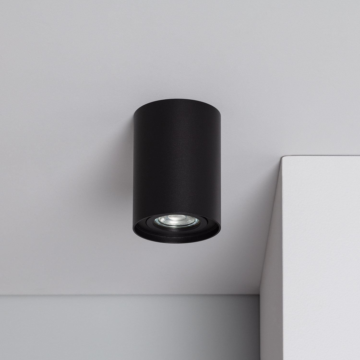 Applique da Soffitto in Metallo Quarzo Nero Lampadario Alluminio