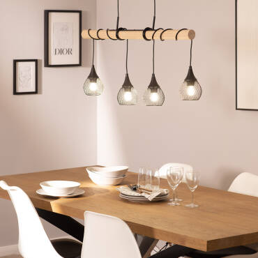 Productfotografie: Hanglamp  Metaal en Hout Monah