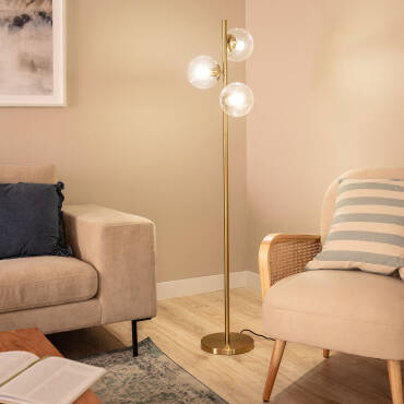 Productfotografie: Staande Lamp van Metaal en Glas  Moonlight Clear 3 Spots