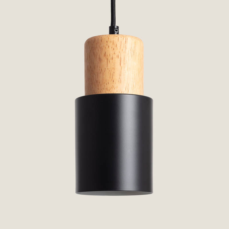 Hanglamp Metaal en Hout  Kidonge