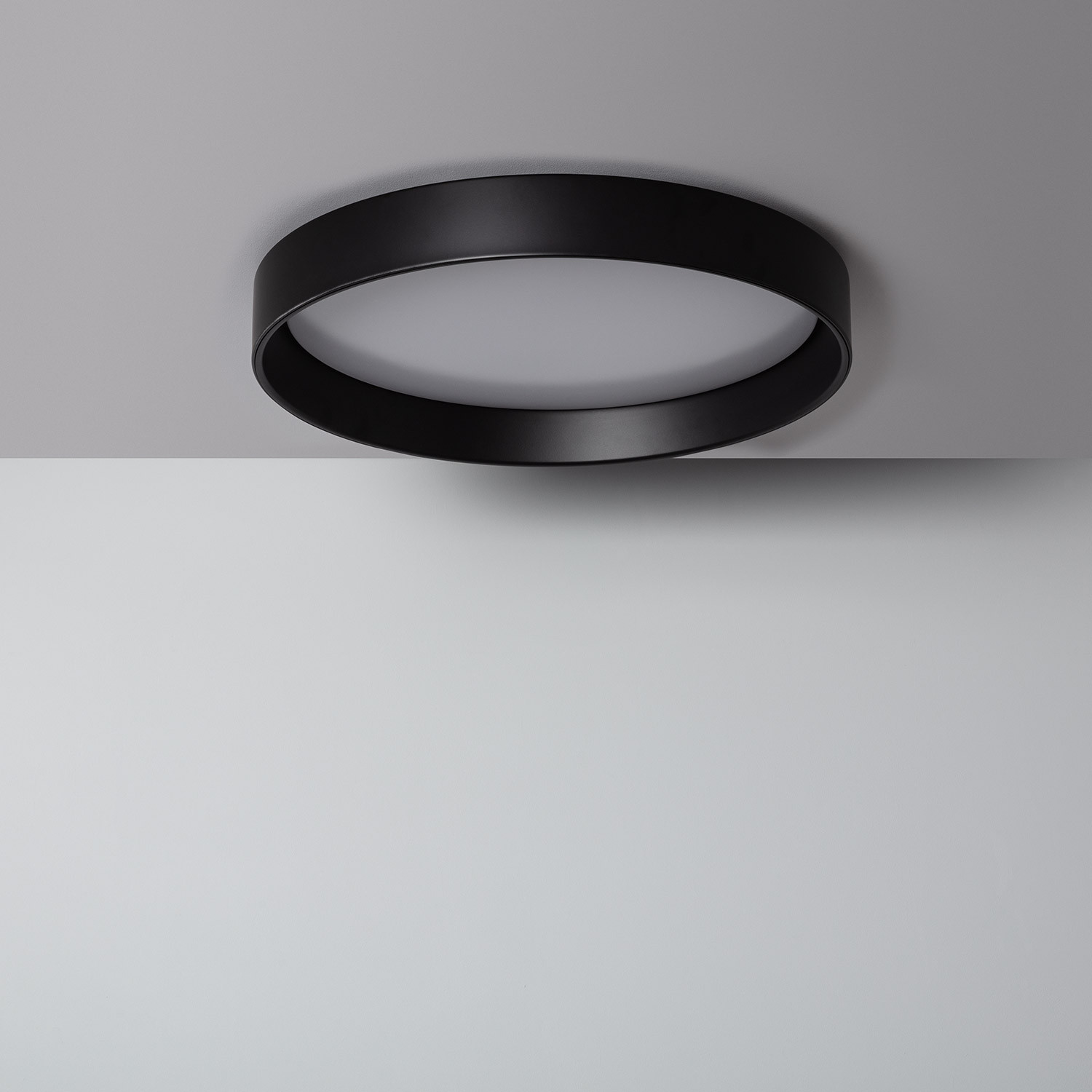 LED 30W Rond Metaal Ø550 mm CCT Black Design - Ledkia