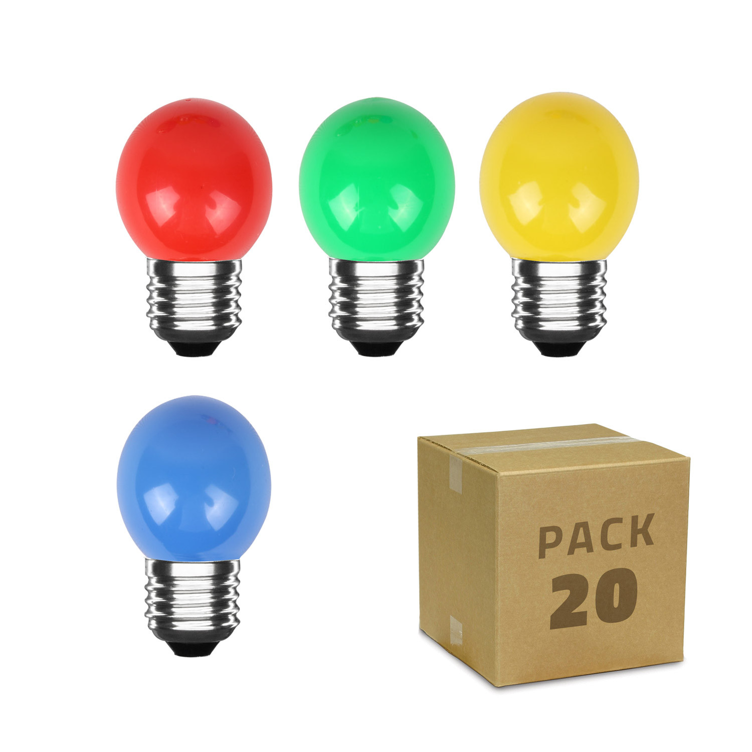 Pack 20 st LED Lampen 300 lm 4 Kleuren - Ledkia