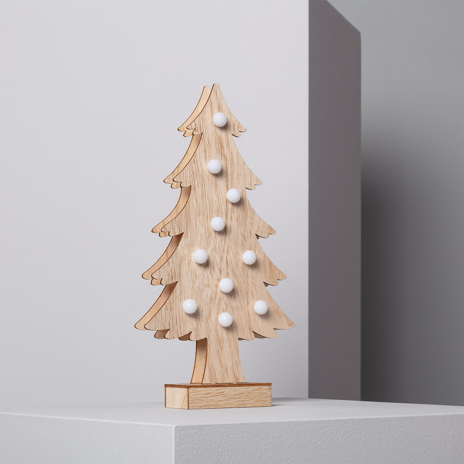 LED-kerstboom hout met batterij -