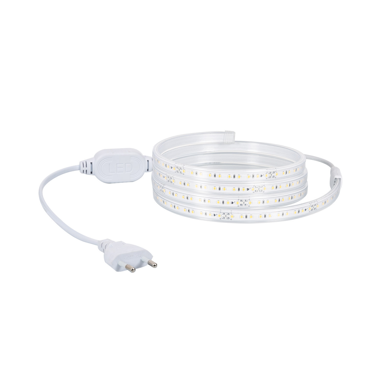 hoofd Aap pellet LED Strip Dimbaar 220V AC 100 LED/m Warm Wit IP67 Op maat om de 25 cm  Breedte 14mm - Ledkia